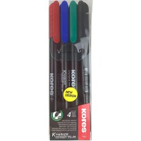 Kores - K-Marker P1 : Marqueurs Permanents de Couleur, Pointe Fine en Fibre, Encre Resistante a  l'Eau et a  Faible Odeur, pour 