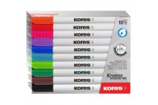 Kores - K-Marker : Marqueurs de Couleur pour Tableau Blanc a  Pointe Fine, Effacable a  Sec et a  Encre a  Faible Odeur, Fournit