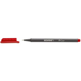 Kores fl28103 Fineliner, tratto: 0,4 mm, colore: rosso, 12 Pezzi