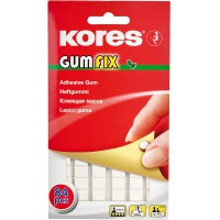 Kores - Gumfix White Tack, Gomme Adhesive Reutilisable et Amovible pour l'ecole, la Maison et le Bureau, Non Marquan