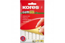 Kores - Gumfix White Tack, Gomme Adhesive Reutilisable et Amovible pour l'ecole, la Maison et le Bureau, Non Marquan