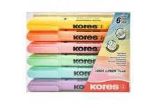 Kores - High Liner Plus : Surligneurs Pastel, Pointe Biseautee et Encre a  Base d'Eau, Fournitures Scolaires et de Bureau, Paque