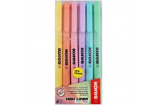 Kores - High Liner : Surligneurs Pastel Fins, Pointe Biseautee et Encre a Base d'Eau, Fournitures Scolaires et de B