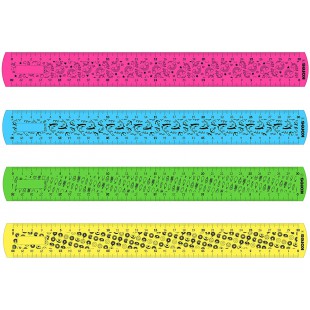 Kores - Elastik : Regle Flexible de 30 cm avec Bord Encreur pour Enfants et etudiants, Legere, Fournitures Scolaires