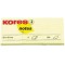 Kores Papier-notes repositionnable 50 x 40mm 3 pieces x 100 feuilles Jaune