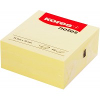 Kores Papier-notes repositionnable 75 x 75mm 400 feuilles Jaune