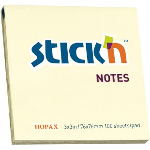 Kores N46075 Papier-notes repositionnable 76 x 76mm 100 feuilles Jaune