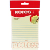 Kores Papier-notes repositionnable 150 x 100mm 100 feuilles Jaune