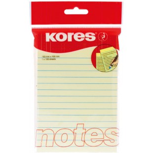 Kores Papier-notes repositionnable 150 x 100mm 100 feuilles Jaune