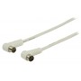 Câble antenne coaxial coudé Coax Mâle (IEC) - Coax Femelle (IEC) 1.50 m Blanc