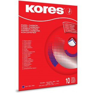 Kores Papier Carbone DIN A4 1200 10 feuilles Bleu 79086