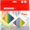 Kores - Kolores Style : 26 Crayons de Couleur pour Enfants et Adultes, Teintes Metalliques et Neon pour Papier Blanc,