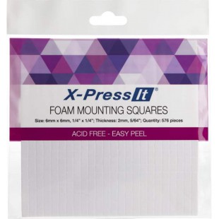 X-Press It Copic Foam Mounting Squares .25" X.25 576/Pkg-White