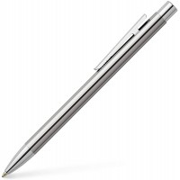 Faber-Castell 342020 NEO Slim Stylo a  bille en acier inoxydable brillant