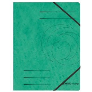 5 x Chemise a elastiques easyorga, A4, carton Colorspan, vert