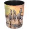 Laufer 26666 corbeille a  papier avec motif chevaux a  la plage, poubelle de 13 litres, parfait pour la chambre d'enfant, rond, 