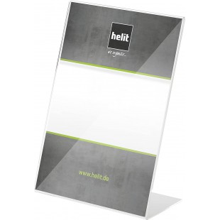 Porte-menu A5 avec pied en L (Transparent)