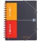 OXFORD Cahier International Meetingbook A5+ Petits Carreaux 5mm 160 Pages Reliure Integrale Couverture Polypro Gris
