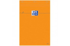 Oxford 36678 Bloc Bureau A4+ Papier Velin Surfin Agrafe en Tete Couverture Enveloppante 210 x 320mm Papier Orange