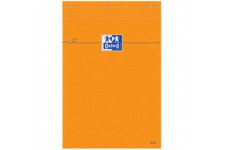 Oxford 36678 Bloc Bureau A4+ Papier Velin Surfin Agrafe en Tete Couverture Enveloppante 210 x 320mm Papier Orange