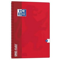 OXFORD Cahiers spirale"Openflex" A4 seyes180 pages 90g couverture PP Aleatoire