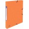 Boite de classement a  elastique OXFORD Top File cartonne dos 2,5cm orange