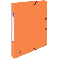 Boite de classement a  elastique OXFORD Top File cartonne dos 2,5cm orange