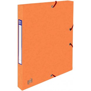 Boite de classement a  elastique OXFORD Top File cartonne dos 2,5cm orange