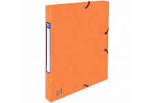 Boite de classement a  elastique OXFORD Top File cartonne dos 2,5cm orange