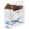 Lot de 25 : BANKERS BOX Boite archives dos de 20cm BASIQUE, montage manuel, en carton blanc/bleu