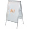 Nobo - Chevalet Porte-Affiche A1 avec Cadre Clipsable en Aluminium, Stop-Trottoir Autoportant Double-Face avec Revetement Anti-R
