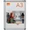 Nobo - Porte-Affiche A3 Mural avec Cadre Clipsable en Aluminium, Facade avec Revetement Anti-Reflet, Premium Plus, Ar