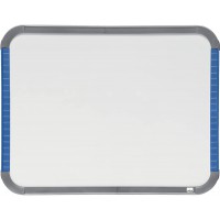 Nobo - Mini Tableau Blanc Magnetique Mural avec Cadre Fin, Portrait ou Paysage, Poignees et Porte-Marqueur Integres, 220 x 280 m
