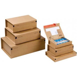 Lot de 10 : Cartons d'expedition "POST" M 305x212x H110 mm Marron