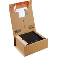 Lot de 10 : COLOMPAC Carton d'expedition "POST", taille: L, marron