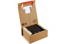 Lot de 10 : COLOMPAC Carton d'expedition "POST", taille: L, marron