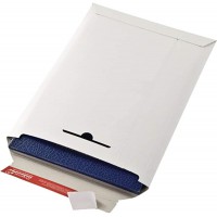 Lot de 20 : Pochette d'expedition refermable, format B5+, blanc