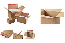 Lot de 10 : Cartons a monter Reglable H 13 a 22 cm Dim L30,4 x P21,6 cm