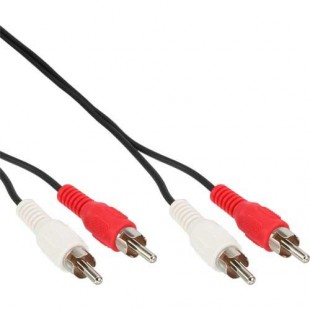 Câble audio stéréo 2RCA M - 2RCA M 2x RCA Mâles - 2x RCA Mâles 5.00 m Noir