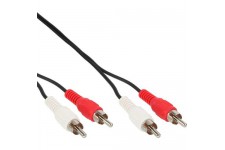 Câble audio stéréo 2RCA M - 2RCA M 2x RCA Mâles - 2x RCA Mâles 5.00 m Noir