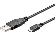 Câble USB 2.0 AM - MBM A mâle - Micro B mâle Ronde 1.00 m Noir