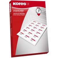 Kores Etiquettes imprimables CD/DVD 11,7 x 4,1 cm 100 feuilles A4 Blanc
