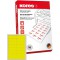 Kores Etiquettes universelles 10,5 x 3,7 cm 100 feuilles A4 Jaune