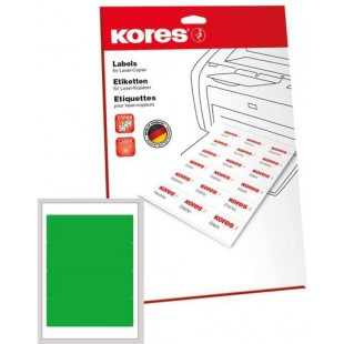 Kores Etiquettes universelles pour dossiers 19,2 x 6,1 cm 25 feuilles A4 Vert