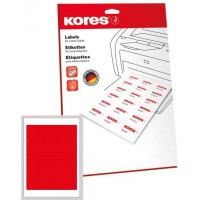 Kores Etiquettes universelles pour dossiers 19,2 x 6,1 cm 25 feuilles A4 Rouge