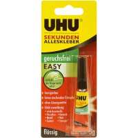 UHU Colle instantanee EASY, sans solvants, tube de 3 g