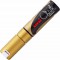 uni-ball 186410 Marqueur Craie UNI Chalk avec Pointe biseautee Dore