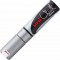 uni-ball 186411 Marqueur Craie UNI Chalk avec Pointe biseautee Argente