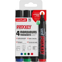 Uni Prockey - UNI-BALL - Uni Mitsubishi Pencil - Marqueur Permanent Inodore PM122 - Multisupport, Base Eau, Sans Odeur - Pointe 