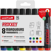 Uni Prockey - UNI-BALL - Uni Mitsubishi Pencil - Marqueur Permanent Inodore PM126 - Multisupport, Base Eau, Sans Odeur - Pointe 